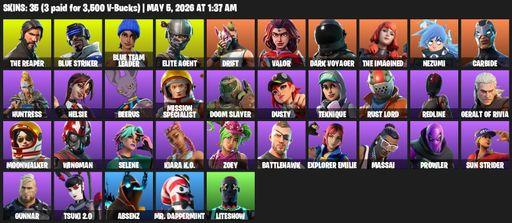 [PC/PSN/XBOX] | 35 skins | Take The L | The Reaper | Elite Agent | Mako | Blue Striker | Blue Team Leader | Drift | Valor | Dark Voyager | Full Access