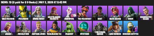 [PC/XBOX] | 19 skins | War Machine | Peelverine | Emma Frost | Wastelander Magneto | Gwenpool | The Machinist | Rust | Brite Raider | Doom | Full Access