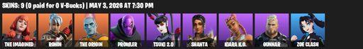 [PC/PSN/XBOX] | 9 skins | The Imagined | Ronin | The Origin | Prowler | Tsuki 2.0 | Shanta | Kiara K.O. | Gunnar | Zoe Clash | Guardian Daggers | Full Access