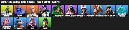 [PC/PSN/XBOX] | 14 skins | Rogue Spider Knight | Fusion | Paradigm (Reality-659) | 8-Ball vs Scratch | Lt. Evergreen | Cameo vs Chic | Remedy vs Toxin | Full Access