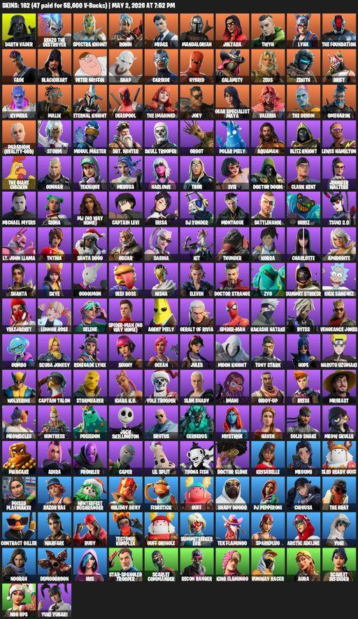 [PC/PSN] | 162 skins | Darth Vader | Renzo the Destroyer | Spectra Knight | Ronin | Midas | Mandalorian | Joltara | Twyn | Lynx | The Foundation | Full Access