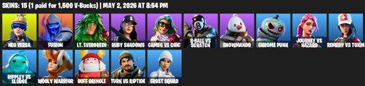 [PC/PSN/XBOX] | 15 skins | Neo Versa | Fusion | Lt. Evergreen | Ruby Shadows | Cameo vs Chic | 8-Ball vs Scratch | Snowmando | Chrome Punk | Full Access