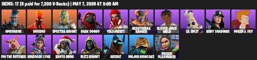 [PC/PSN/XBOX] | 17 skins | 550 V-bucks | Omegarok | Inferno | Spectra Knight | Dark Doggo | Yulejacket | Heartbreak Ranger | Slayer Juice WRLD | Full Access