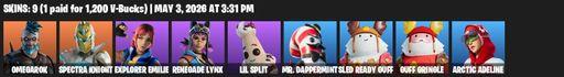 [PC/PSN/XBOX] | 9 skins | Omegarok | Spectra Knight | Explorer Emilie | Renegade Lynx | Lil Split | Mr. Dappermint | Sled Ready Guff | Guff Gringle | Full Access