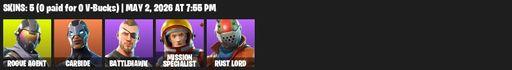 [PC/XBOX] | 5 skins | Take The L | Rogue Agent | Carbide | Battlehawk | Mission Specialist | Rust Lord | Sawtooth | Gale Force | Default Pickaxe | Full Access