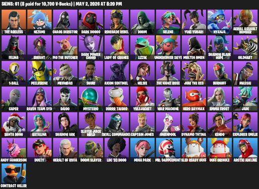 [PC/PSN] | 61 skins | The Ageless | Nezumi | Chaos Director | Dark Doggo | Renegade Rebel | Doom | Selene | Yuki Yubari | Nyanja | Full Access