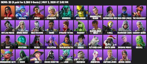 [PC/PSN/XBOX] | 39 skins | Joltara | Nyanja | Kendo | Aphrodite | Cerberus | Peelverine | Ringmaster Scarr | Apprentice Evie | Sub-Zero (MK3) | Full Access