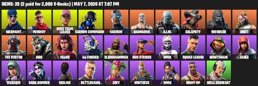 [PC/PSN/XBOX] | 29 skins | OG STW | Warpaint | Prodigy | Rose Team Leader | Carbon Commando | Carbide | Ragnarok | A.I.M. | Calamity | Enforcer | Full Access