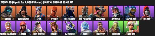 [PC/PSN/XBOX] | 19 skins | Zenith | Blackheart | Lynx | Hybrid | The Ice King | The Prisoner | Calamity | Powder | Alpine Ace | The Ace | Full Access