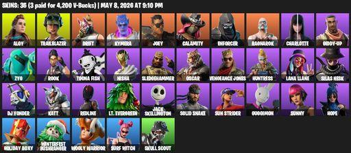 [PC] | 35 skins | Aloy | Trailblazer | Drift | Kymera | Joey | Calamity | Enforcer | Ragnarok | Charlotte | Giddy-up | Zyg | Rook | Toona Fish | Nisha | Full Access