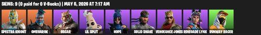 [PC/PSN/XBOX] | 9 skins | Spectra Knight | Omegarok | Oscar | Lil Split | Hope | Solid Snake | Vengeance Jones | Renegade Lynx | Runway Racer | Full Access