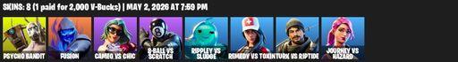 [PC/PSN/XBOX] | 8 skins | Psycho Bandit | Fusion | Cameo vs Chic | 8-Ball vs Scratch | Rippley vs Sludge | Remedy vs Toxin | Turk vs Riptide | Full Access