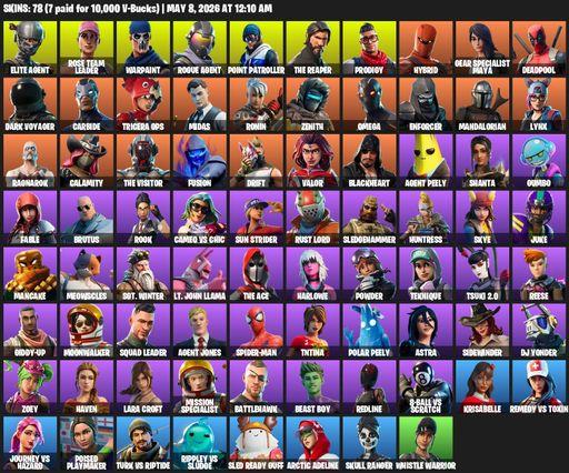[PC/XBOX] | 78 skins | Take The L | OG STW | The Reaper | Elite Agent | Omega | Lara Croft | Reaper Axe | Rose Team Leader | Warpaint | Rogue Agent | Full Access