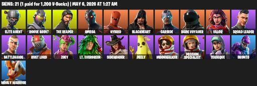 [PC/PSN/XBOX] | 21 skins | Take The L | The Reaper | Elite Agent | Omega | Rogue Agent | Hybrid | Blackheart | Carbide | Dark Voyager | Valor | Full Access