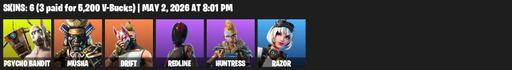 [PC/PSN/XBOX] | 6 skins | Psycho Bandit | Musha | Drift | Redline | Huntress | Razor | Rift Edge | Balloon Axe | The Fangler | Psycho Buzz Axes | Full Access