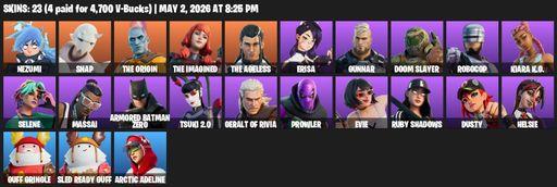 [PC/PSN/XBOX] | 23 skins | Nezumi | Snap | The Origin | The Imagined | The Ageless | Erisa | Gunnar | Doom Slayer | RoboCop | Kiara K.O. | Selene | Full Access