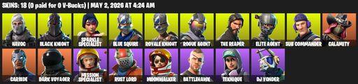 [PC/PSN/XBOX] | 18 skins | Floss | Take The L | Black Knight | Sparkle Specialist | Royale Knight | The Reaper | Elite Agent | Blue Squire | Havoc | Full Access