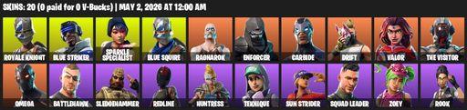 [PC/PSN/XBOX] | 20 skins | Floss | Sparkle Specialist | Royale Knight | Blue Squire | Omega | Blue Striker | Ragnarok | Enforcer | Carbide | Drift | Full Access