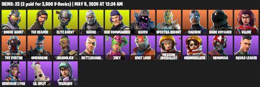 [PC/XBOX] | 23 skins | Take The L | The Reaper | Elite Agent | Mako | Rogue Agent | Havoc | Sub Commander | Raven | Spectra Knight | Carbide | Full Access