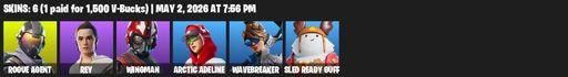 [PC/PSN] | 6 skins | Rogue Agent | Rey | Wingman | Arctic Adeline | Wavebreaker | Sled Ready Guff | Sledgecracker | Swell Striker | Default Pickaxe | Full Access