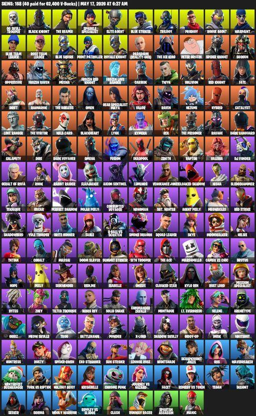 [PC/PSN/XBOX] | 158 skins | Take The L | Floss | OG STW | OG Skull Trooper | Black Knight | Sparkle Specialist | Royale Knight | The Reaper | Full Access