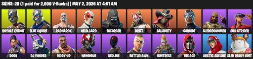 [PC/PSN/XBOX] | 20 skins | Royale Knight | Blue Squire | Ragnarok | Wild Card | Enforcer | Drift | Calamity | Carbide | Sledgehammer | Sun Strider | Full Access
