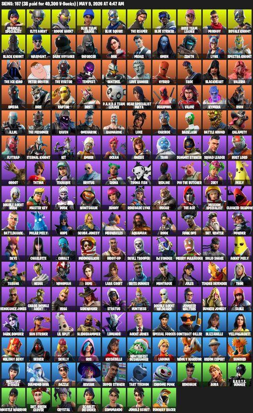 [PC/PSN] | 157 skins | Take The L | Floss | OG STW | Black Knight | Sparkle Specialist | Royale Knight | The Reaper | Elite Agent | Blue Squire | Full Access