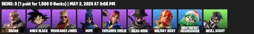 [PC/PSN/XBOX] | 9 skins | Oscar | Goku Black | Vengeance Jones | Hope | Explorer Emilie | Silas Hesk | Holiday Boxy | Winterfest Bushranger | Full Access