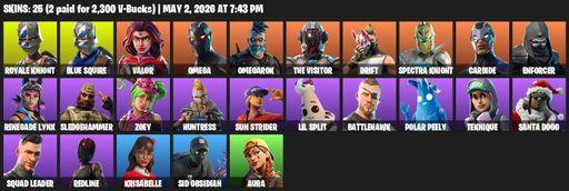 [PC/PSN/XBOX] | 25 skins | Royale Knight | Blue Squire | Omega | Reaper Axe | Valor | Omegarok | The Visitor | Drift | Spectra Knight | Carbide | Full Access