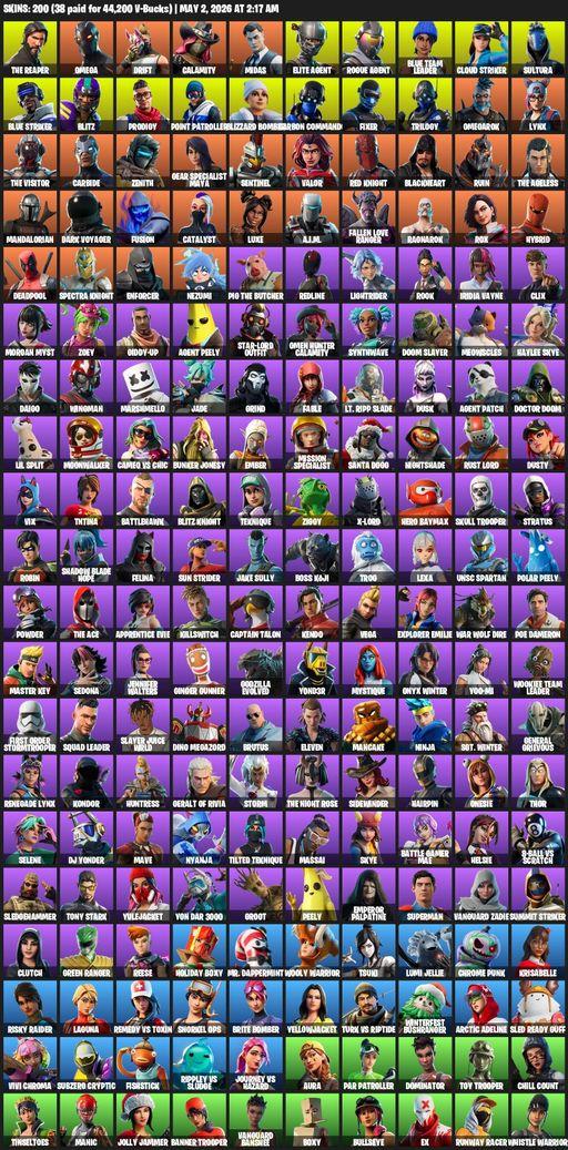 [PC/PSN/XBOX] | 200 skins | Take The L | The Reaper | Elite Agent | Omega | Drift | Calamity | Midas | Rogue Agent | Blue Team Leader | Cloud Striker | Full Access