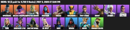 [PC/PSN] | 18 skins | Omegarok | Galaxy Grappler | Spectra Knight | Mystique | Oscar | Wolverine | Tony Stark | Groot | Storm | Jennifer Walters | Full Access