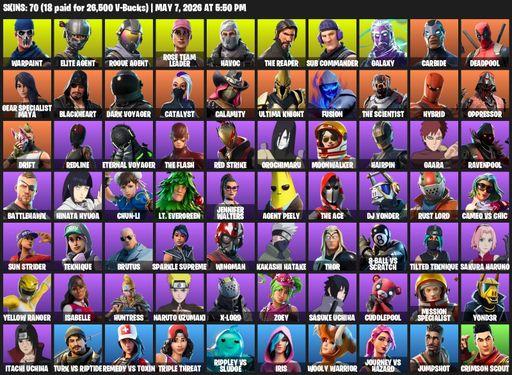 [PC/PSN/XBOX] | 70 skins | Take The L | OG STW | Galaxy | The Reaper | Elite Agent | Warpaint | Rogue Agent | Rose Team Leader | Havoc | Sub Commander | Full Access