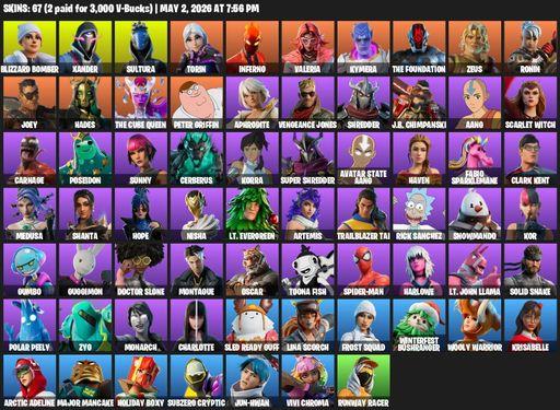 [PC/XBOX] | 67 skins | Blizzard Bomber | Xander | Sultura | Torin | Inferno | Valeria | Kymera | The Foundation | Zeus | Ronin | Joey | Hades | Full Access