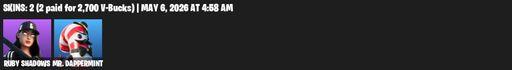[PC/PSN/XBOX] | 2 skins | Ruby Shadows | Mr. Dappermint | Shadow Slicer | Kittanas | Default Pickaxe | Full Access