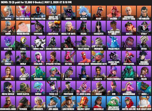 [PC] | 70 skins | Mizuki | The Cube Queen | The Foundation | Renzo the Destroyer | Raven | Nezumi | Blaze | Valeria | Paradigm (Reality-659) | Full Access
