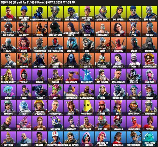 [PC/PSN/XBOX] | 90 skins | Take The L | OG STW | The Reaper | Elite Agent | Blue Squire | Omega | Prodigy | Blue Team Leader | Carbon Commando | Full Access