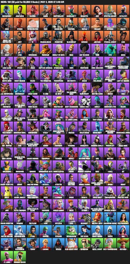 [PC/PSN/XBOX] | 192 skins | Breakpoint | John Wick | Valeria | Ronin | Driftwalker | Singularity | Vendetta | Rox | Spectra Knight | Catalyst | Ruin | Full Access