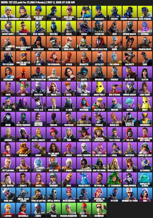 [PC/XBOX] | 137 skins | Take The L | OG STW | Blue Squire | Lara Croft | Blizzard Bomber | Sub Commander | Blue Team Leader | Fixer | Rose Team Leader | Full Access