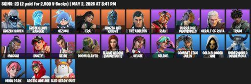 [PC/PSN/XBOX] | 23 skins | Frozen Raven | Frozen Love Ranger | Nezumi | Era | Frozen Red Knight | The Ageless | Rian | Purradise Meowscles | Full Access
