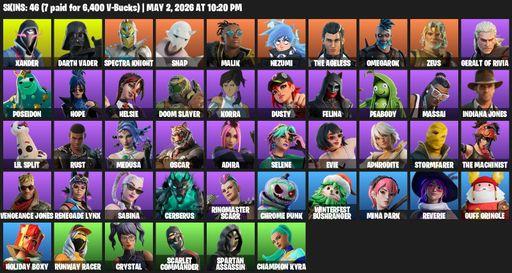 [PC/PSN/XBOX] | 46 skins | Xander | Darth Vader | Spectra Knight | Snap | Malik | Nezumi | The Ageless | Omegarok | Zeus | Geralt of Rivia | Poseidon | Full Access