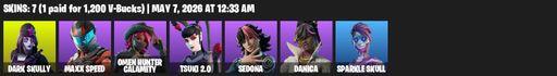 [PC/PSN] | 7 skins | Dark Skully | Maxx Speed | Omen Hunter Calamity | Tsuki 2.0 | Sedona | Danica | Sparkle Skull | Dark Splitter | Omni Sword | Full Access