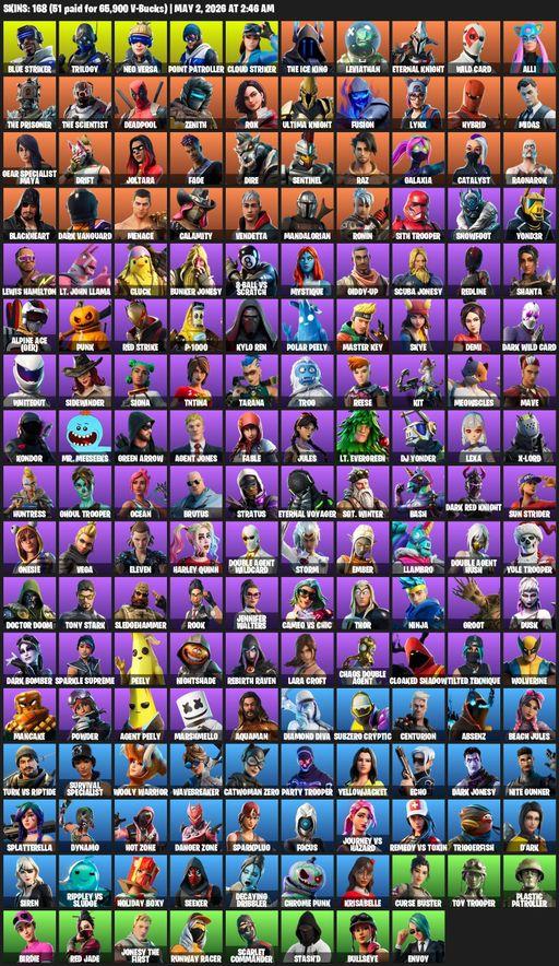 [PC/PSN/XBOX] | 168 skins | Leviathan Axe | Lara Croft | Blue Striker | Trilogy | Neo Versa | Point Patroller | Cloud Striker | The Ice King | Full Access