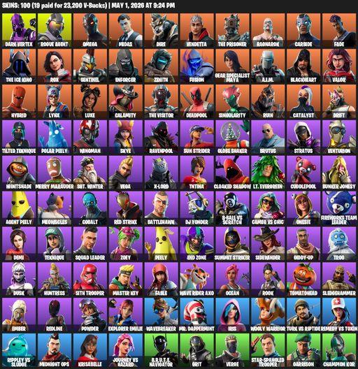 [PC/PSN/XBOX] | 100 skins | Omega | Dark Vertex | Rogue Agent | Midas | Dire | Vendetta | The Prisoner | Ragnarok | Carbide | Fade | The Ice King | Full Access