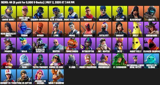 [PC/XBOX] | 44 skins | OG STW | Rogue Agent | Rose Team Leader | Carbon Commando | Blue Striker | Point Patroller | Prodigy | Warpaint | Trilogy | Full Access