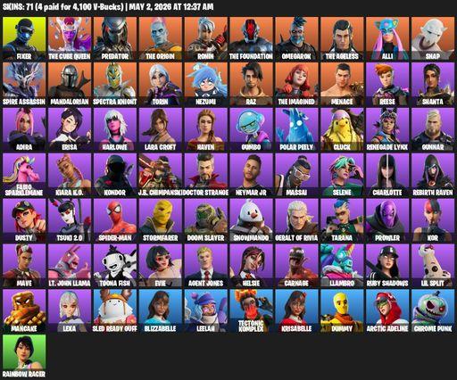 [PC/PSN/XBOX] | 71 skins | Leviathan Axe | Lara Croft | Fixer | The Cube Queen | Predator | The Origin | Ronin | The Foundation | Omegarok | Full Access