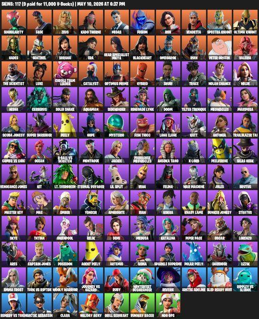 [PC] | 117 skins | Singularity | Fade | Zeus | Kado Thorne | Midas | Fusion | Rox | Vendetta | Spectra Knight | Ultima Knight | Hades | Sentinel | Full Access