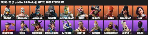 [PC/PSN] | 20 skins | Sentinel | Ragnarok | Omegarok | Enforcer | Spectra Knight | Drift | Calamity | Hybrid | Blackheart | Rox | Sun Strider | Rook | Full Access