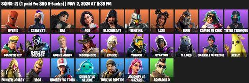 [PC/XBOX] | 27 skins | Hybrid | Catalyst | Era | Rox | Blackheart | Sentinel | Luxe | Ruin | Cameo vs Chic | Tilted Teknique | Master Key | Full Access