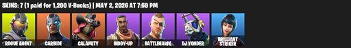 [PC/PSN/XBOX] | 7 skins | Rogue Agent | Carbide | Calamity | Giddy-up | Battlehawk | DJ Yonder | Brilliant Striker | Reckoning | Gale Force | Smash Up | Full Access
