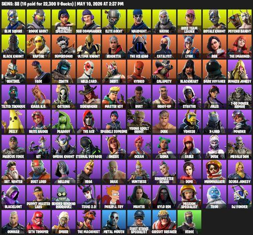 [PC/PSN/XBOX] | 88 skins | Take The L | Floss | OG STW | Black Knight | Sparkle Specialist | Royale Knight | Elite Agent | Blue Squire | Rogue Agent | Full Access